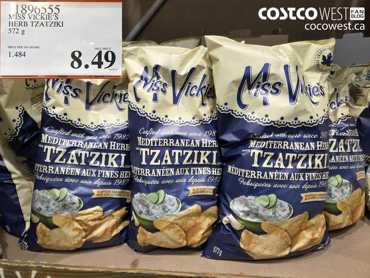 1896555 MISS VICKIE'S HERB TZATZIKI 572G $8.49
