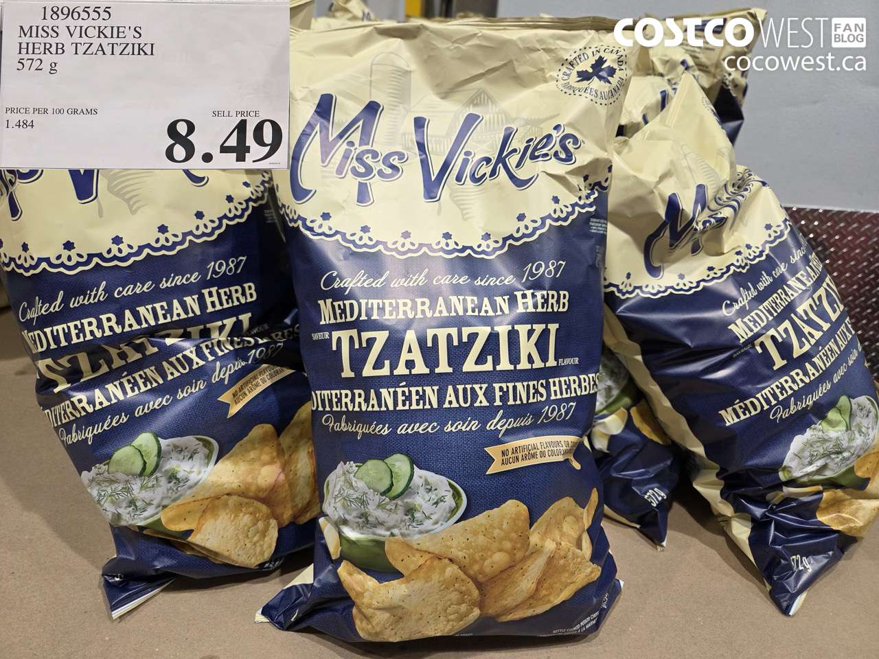 1896555 MISS VICKIE'S HERB TZATZIKI 572 g $8.49