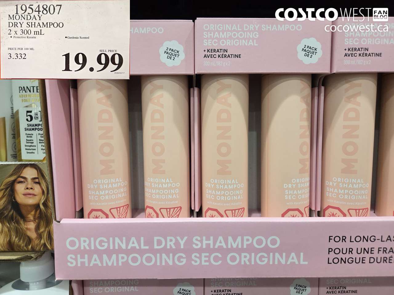 1954807 MONDAY DRY SHAMPOO 2 X 300 ML $19.99