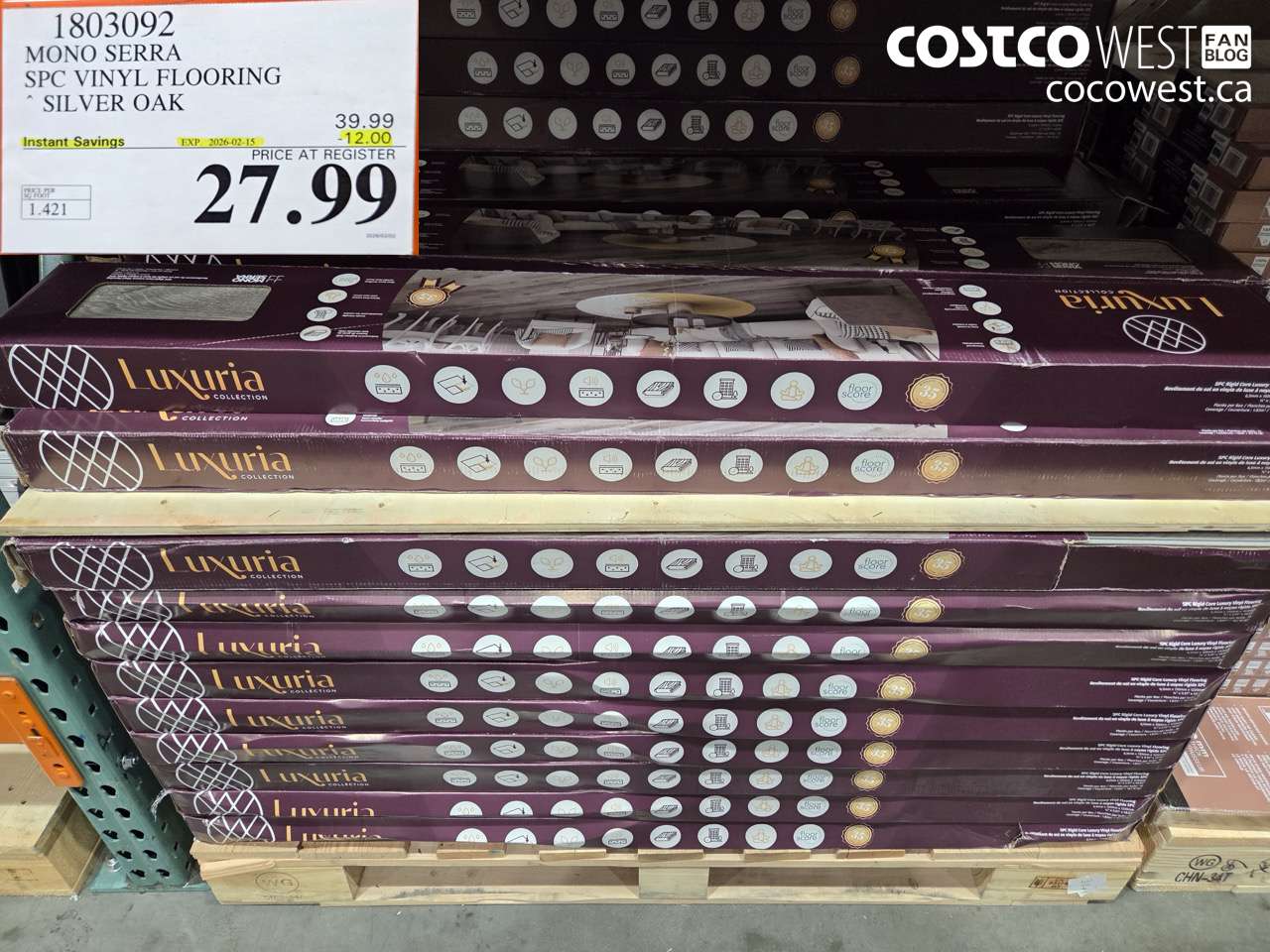 1803092 MONO SERRA SPC VINYL FLOORING SILVER OAK ($12.00 INSTANT SAVINGS EXPIRES ON 2026-02-15) $27.99