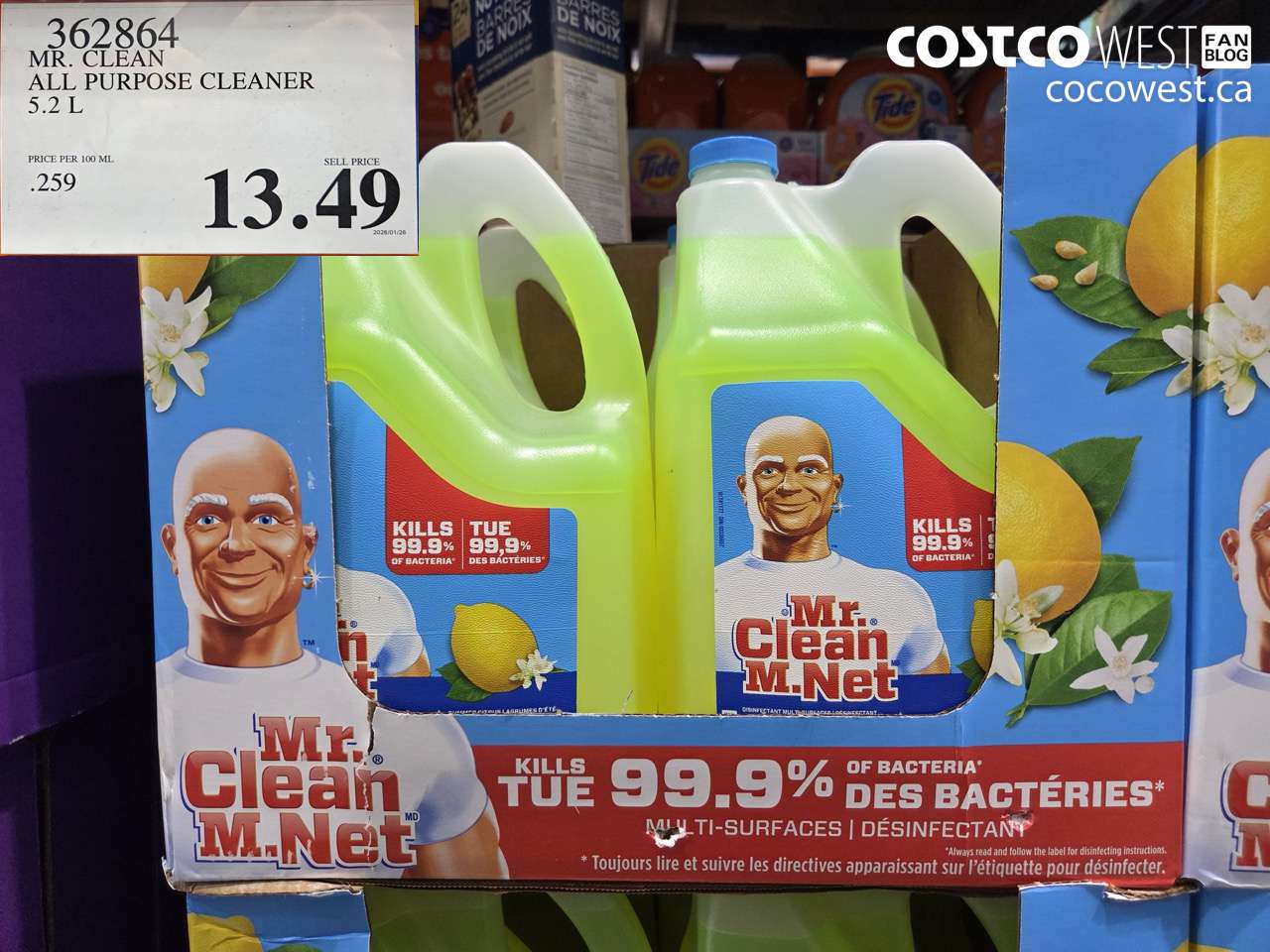 362864 MR. CLEAN ALL PURPOSE CLEANER 5.2 L $13.49