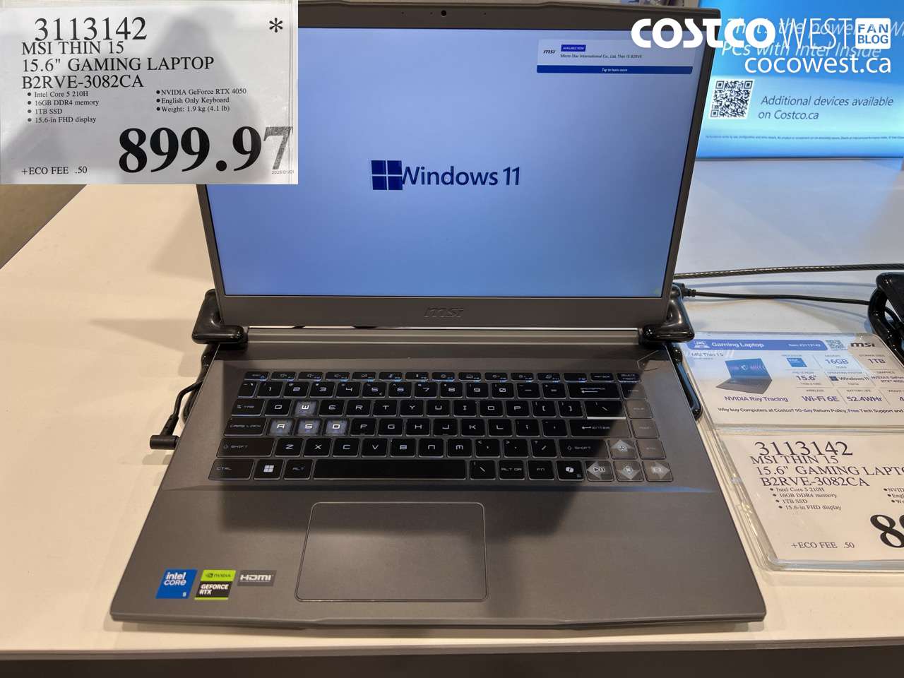 3113142 MSI THIN 15 15.6