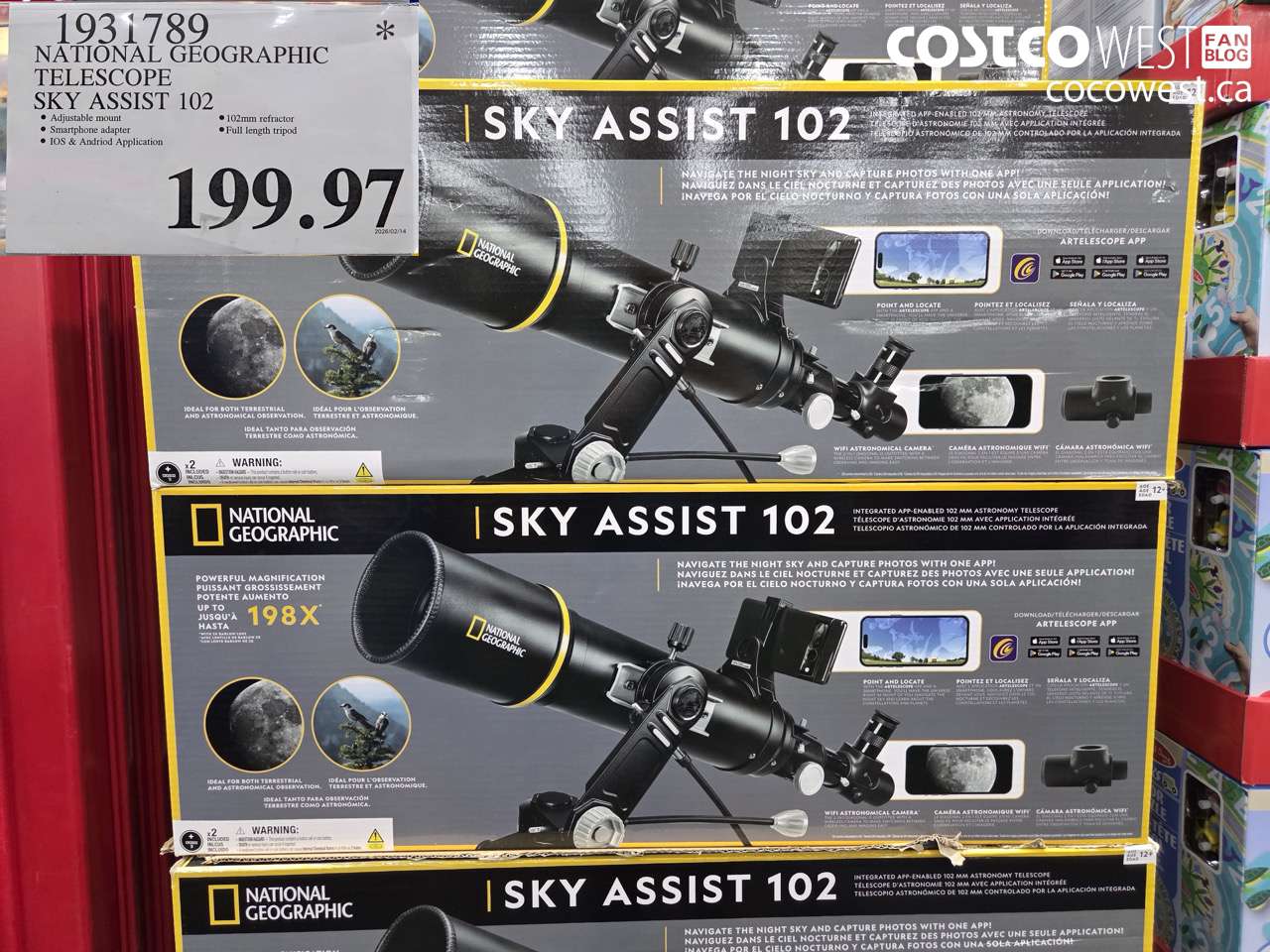 1931789 NATIONAL GEOGRAPHIC TELESCOPE SKY ASSIST 102 $199.97