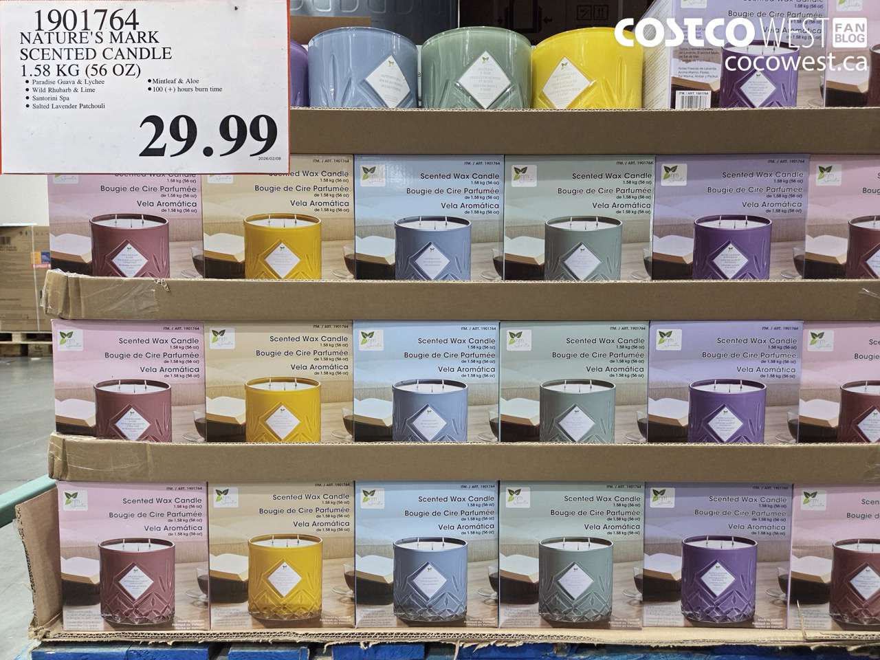 1901764 NATURE'S MARK SCENTED CANDLE 1.58 KG (56 OZ) $29.99