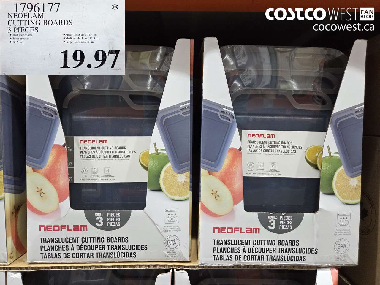 1796177 NEOFLAM CUTTING BOARDS 3 PIECES $19.97