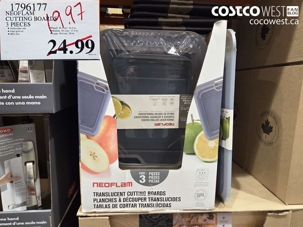 1796117 NEOFLAM CUTTING BOARDS 3 PIECES $19.97