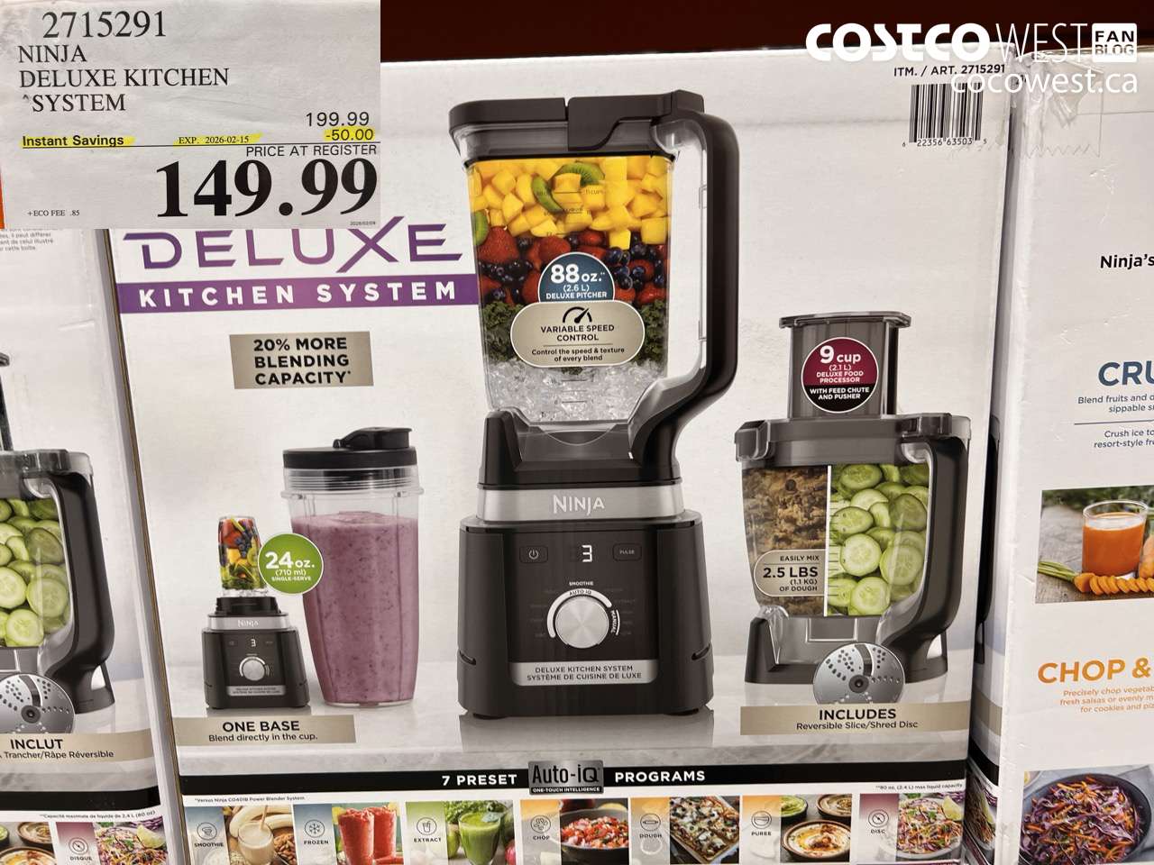 2715291 NINJA DELUXE KITCHEN SYSTEM ($50.00 INSTANT SAVINGS EXPIRES ON 2026-02-15) $149.99