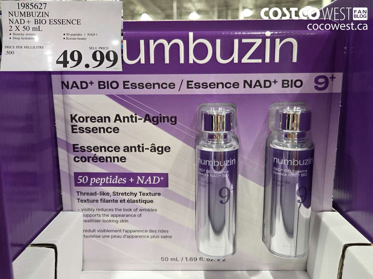 1985627 NUMBUZIN NAD+ BIO ESSENCE 2 X 50 ML $49.99