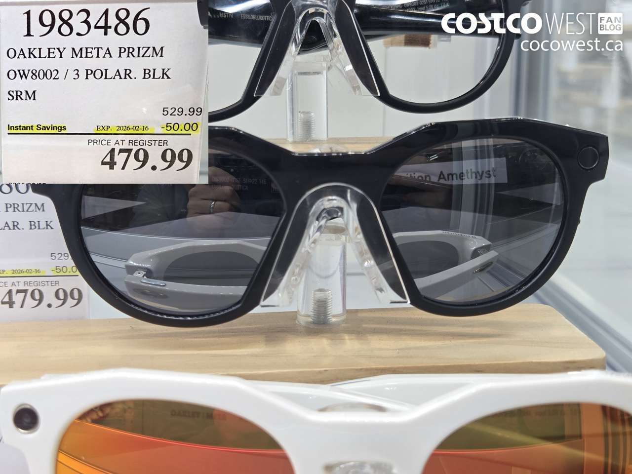 1983486 OAKLEY META PRIZM OW8002 / 3 POLAR. BLK SRM ($50.00 INSTANT SAVINGS EXPIRES ON 2026-02-16) $479.99