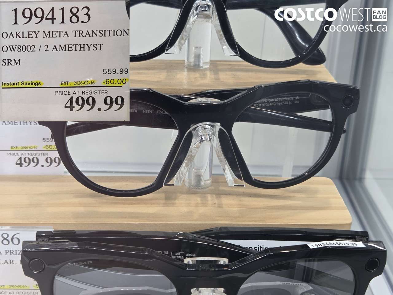 1994183 OAKLEY META TRANSITION OW8002 / 2 AMETHYST ($60.00 INSTANT SAVINGS EXPIRES ON 2026-02-16) $499.99