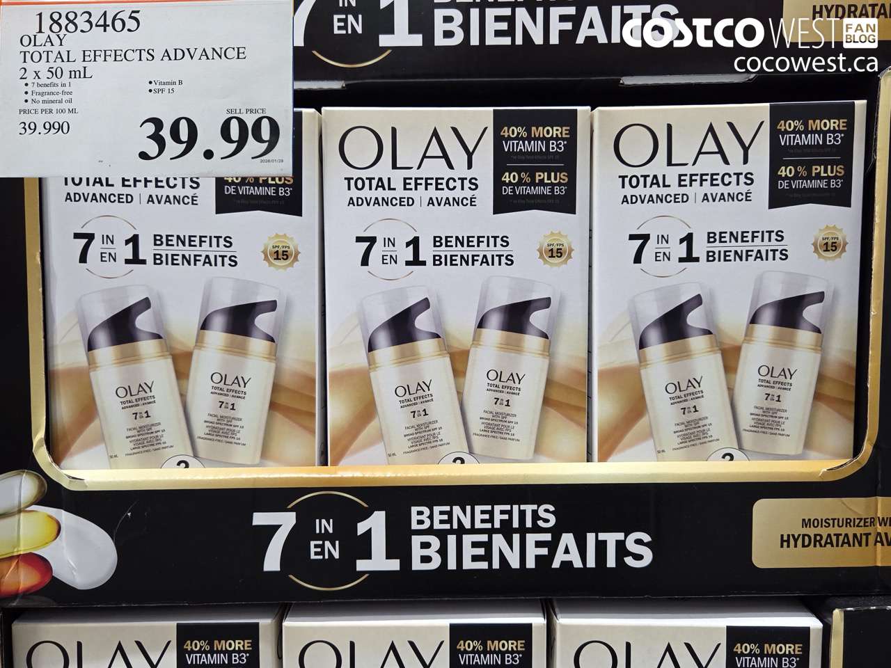 1883465 OLAY TOTAL EFFECTS ADVANCE 2 x 50 mL $39.99