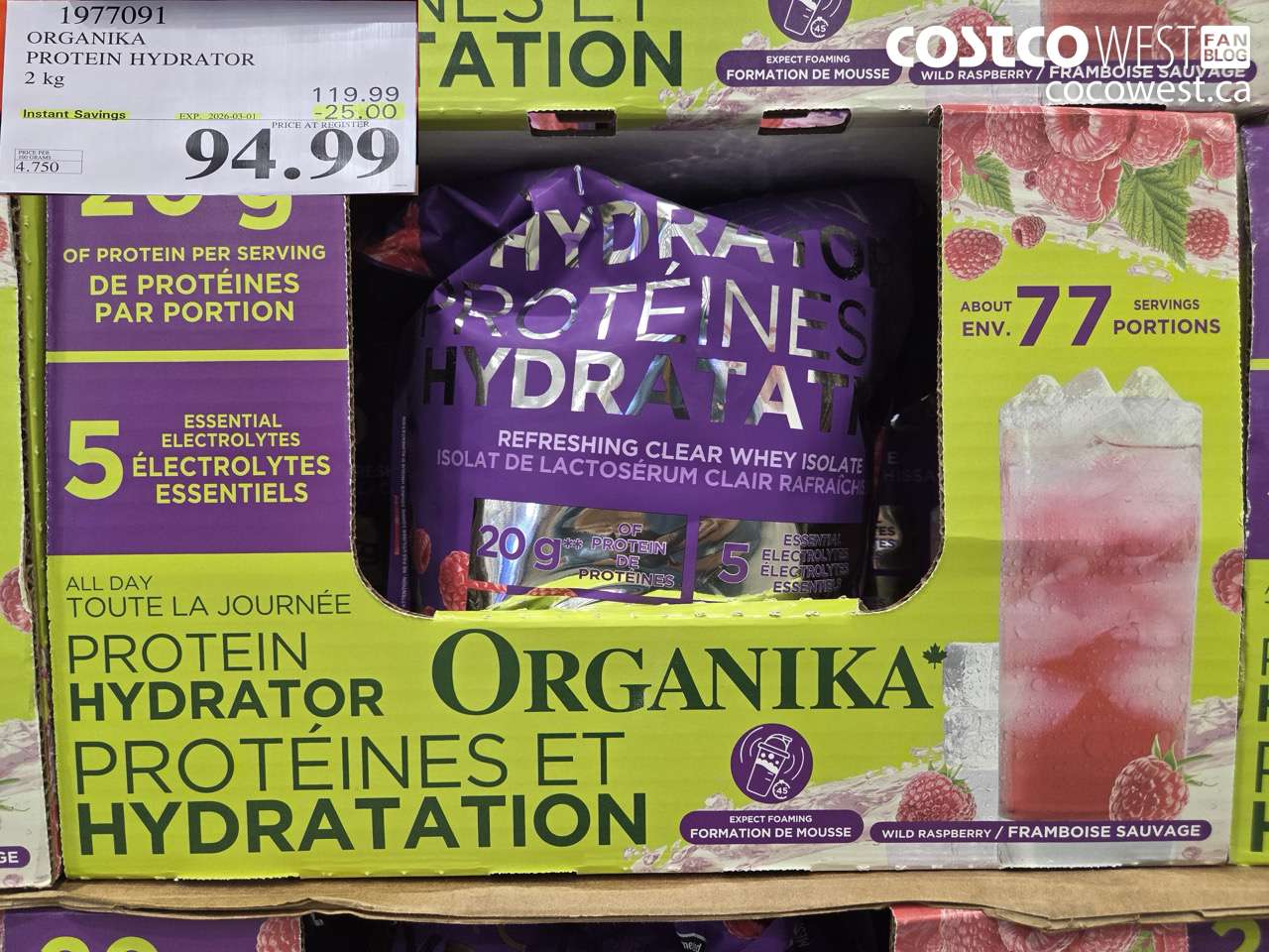 1977091 ORGANIKA PROTEIN HYDRATOR 2 KG ($25.00 INSTANT SAVINGS EXPIRES ON 2026-03-01) $94.99