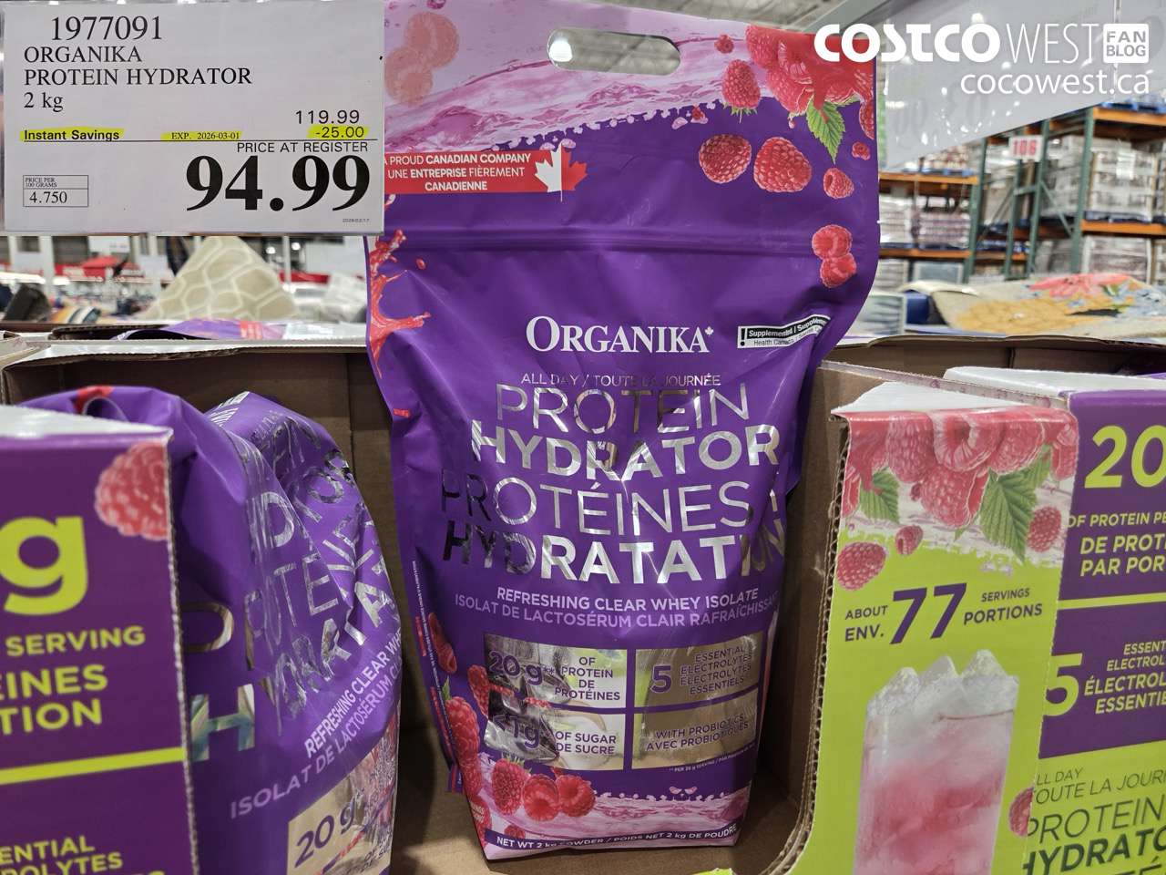 1977091 ORGANIKA PROTEIN HYDRATOR 2 KG ($25.00 INSTANT SAVINGS EXPIRES ON 2026-03-01) $94.99