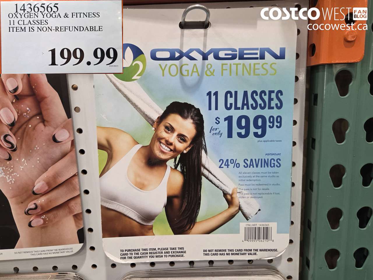 1436565 OXYGEN YOGA & FITNESS 11 CLASSES ITEM IS NON-REFUNDABLE $199.99