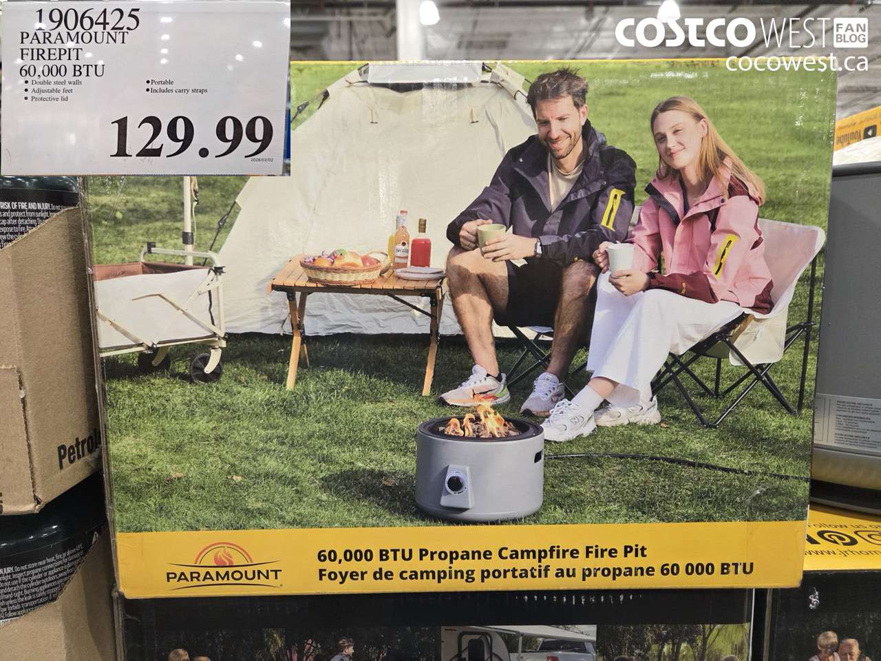1906425 PARAMOUNT FIREPIT 60,000 BTU $129.99