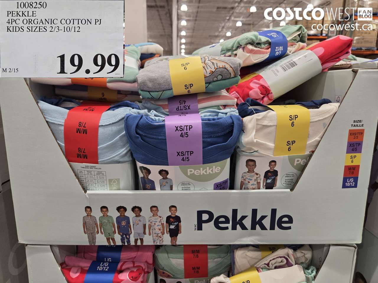 1008250 PEKKLE 4PC ORGANIC COTTON PJ KIDS SIZES 2/3-10/12 $19.99