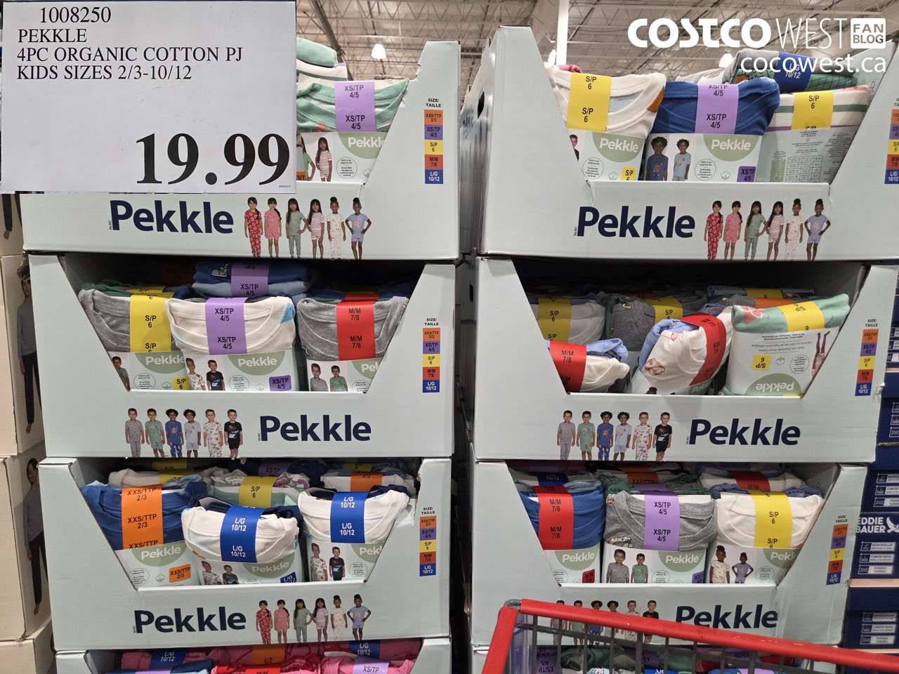 1008250 PEKKLE 4PC ORGANIC COTTON PJ KIDS SIZES 2/3-10/12 $19.99