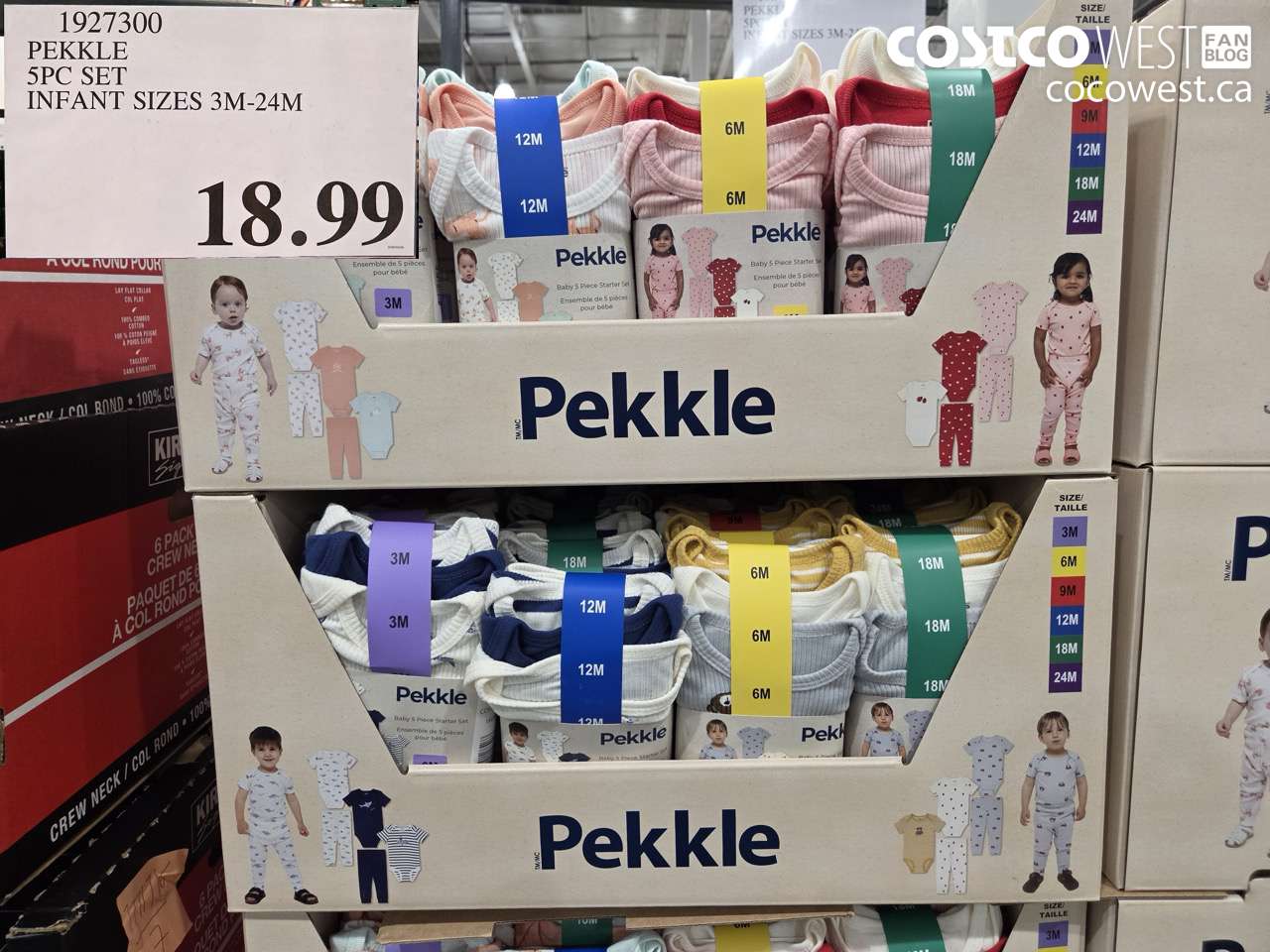 1927300 PEKKLE 5PC SET INFANT SIZES 3M-24M $18.99