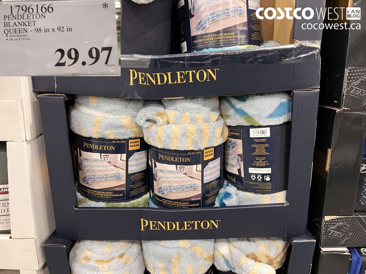 1796166 PENDLETON BLANKET QUEEN - 98 in x 92 in $29.97