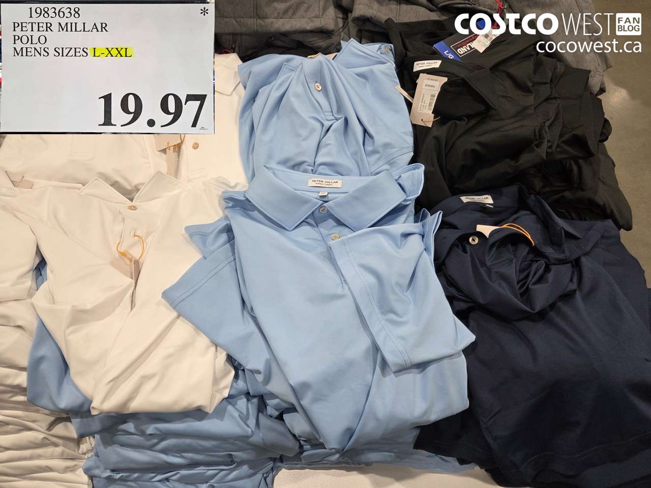 1983638 PETER MILLAR POLO MENS SIZES L-XXL $19.97
