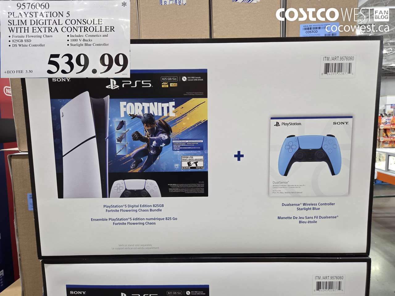 9576060 PLAYSTATION 5 SLIM DIGITAL CONSOLE WITH EXTRA CONTROLLER $539.99