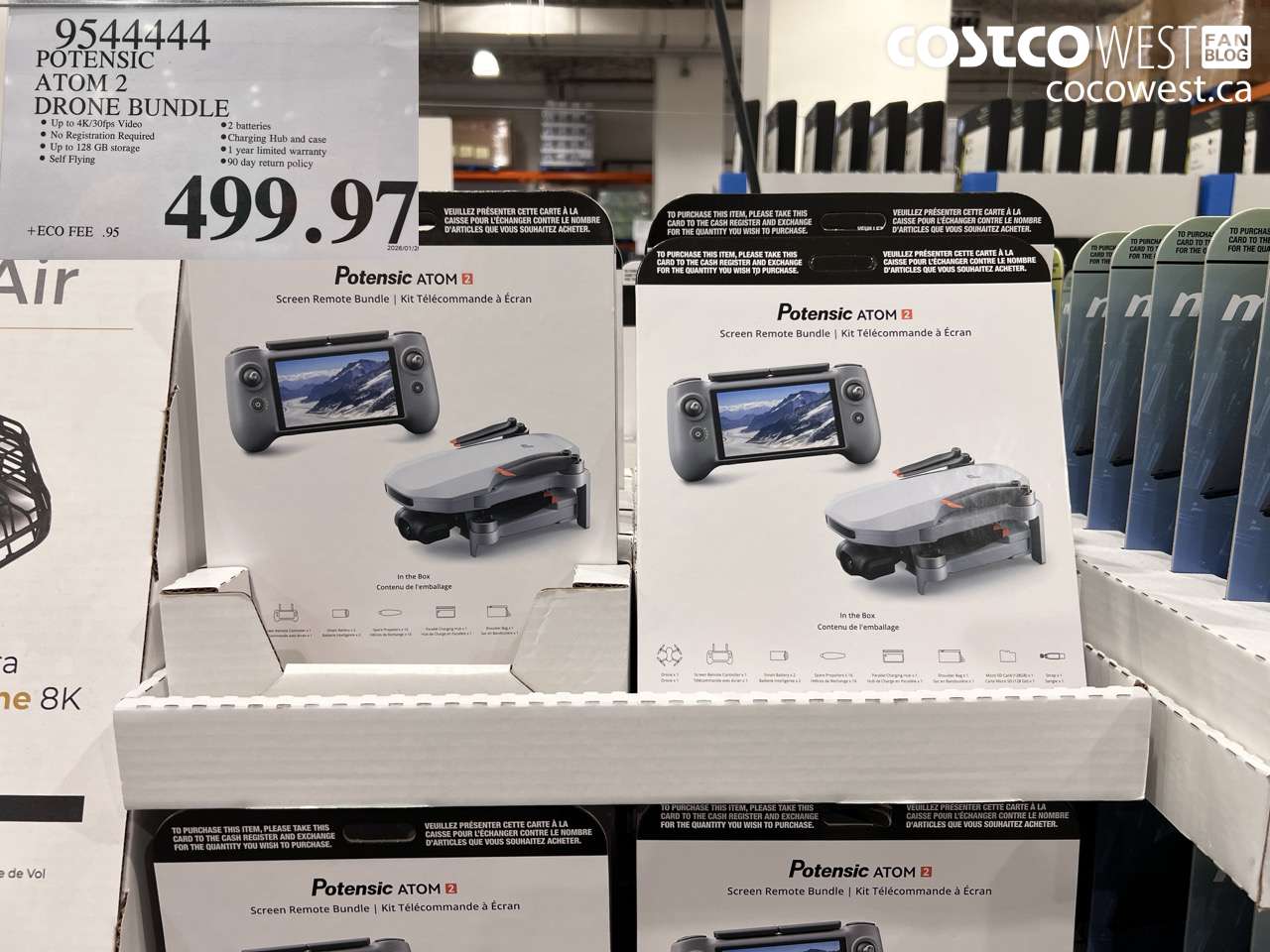 9544444 POTENSIC ATOM 2 DRONE BUNDLE $499.97