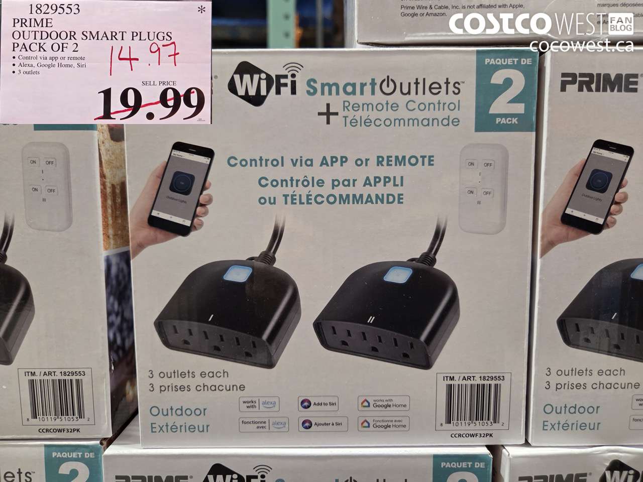 1829553 PRIME OUTDOOR SMART PLUGS PACK OF 2 $14.97