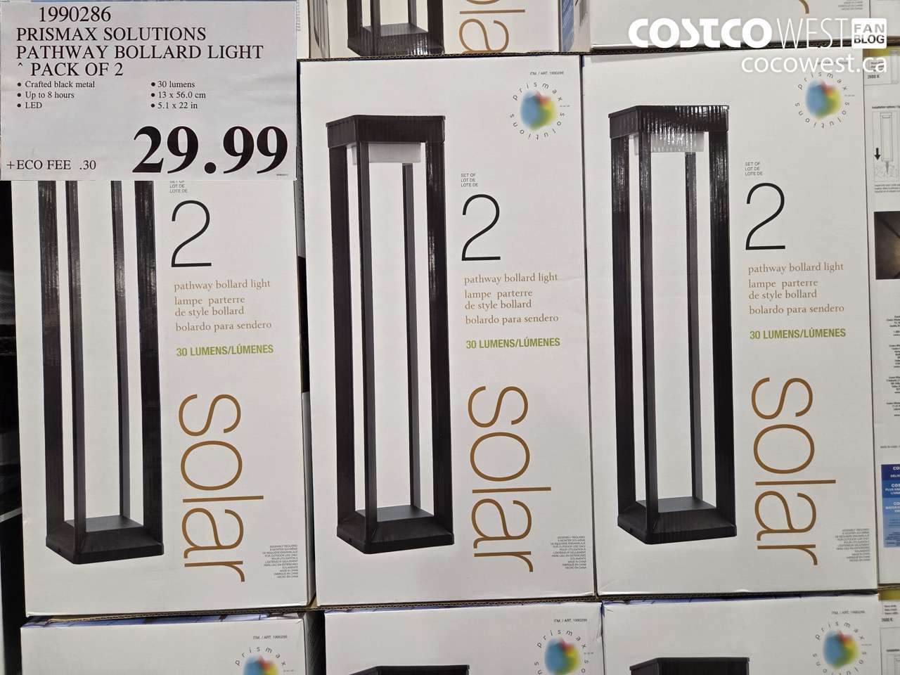 1990286 PRISMAX SOLUTIONS PATHWAY BOLLARD LIGHT PACK OF 2 $29.99