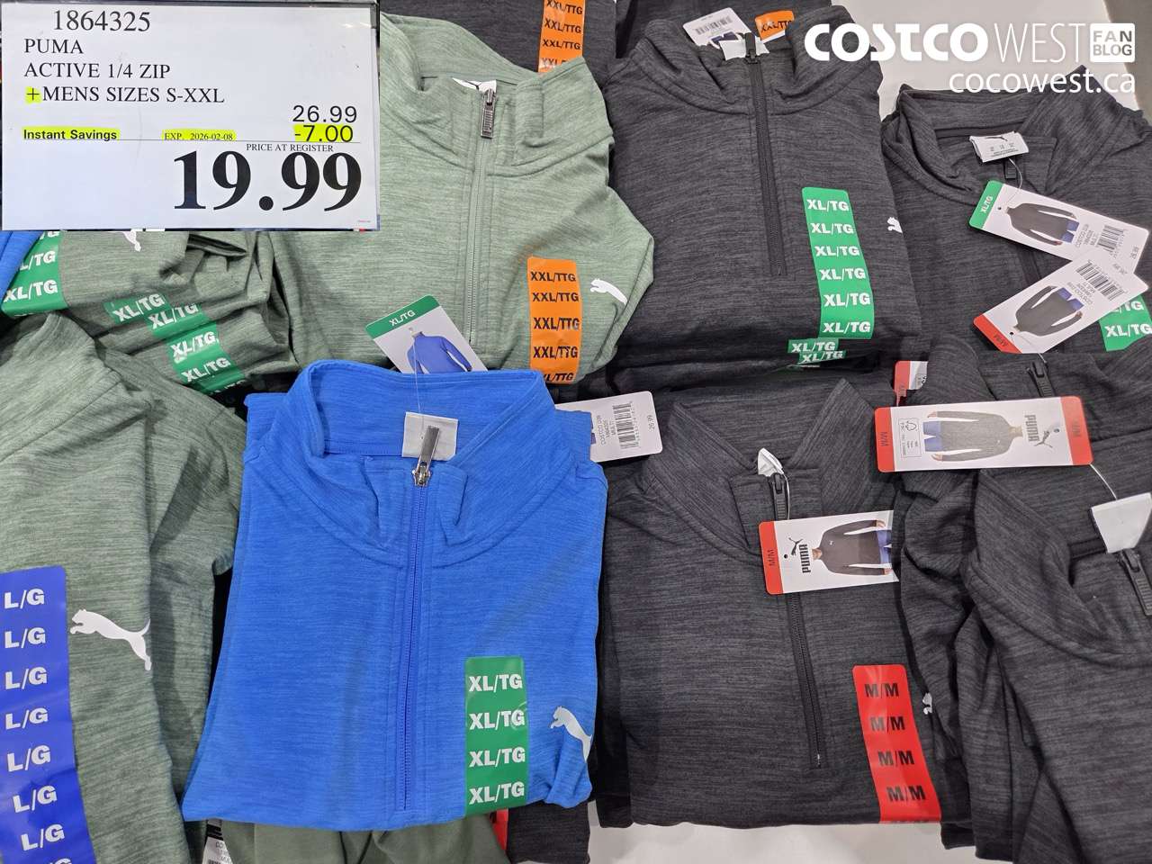 1864325 PUMA ACTIVE 1/4 ZIP MENS SIZES S-XXL ($7.00 INSTANT SAVINGS EXPIRES ON 2026-02-08) $19.99