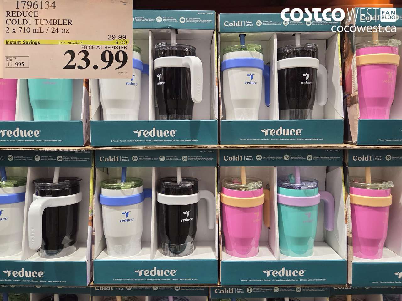 1796134 REDUCE COLD1 TUMBLER 2 x 710 ML / 24 OZ ($6.00 INSTANT SAVINGS EXPIRES ON 2026-02-15) $23.99