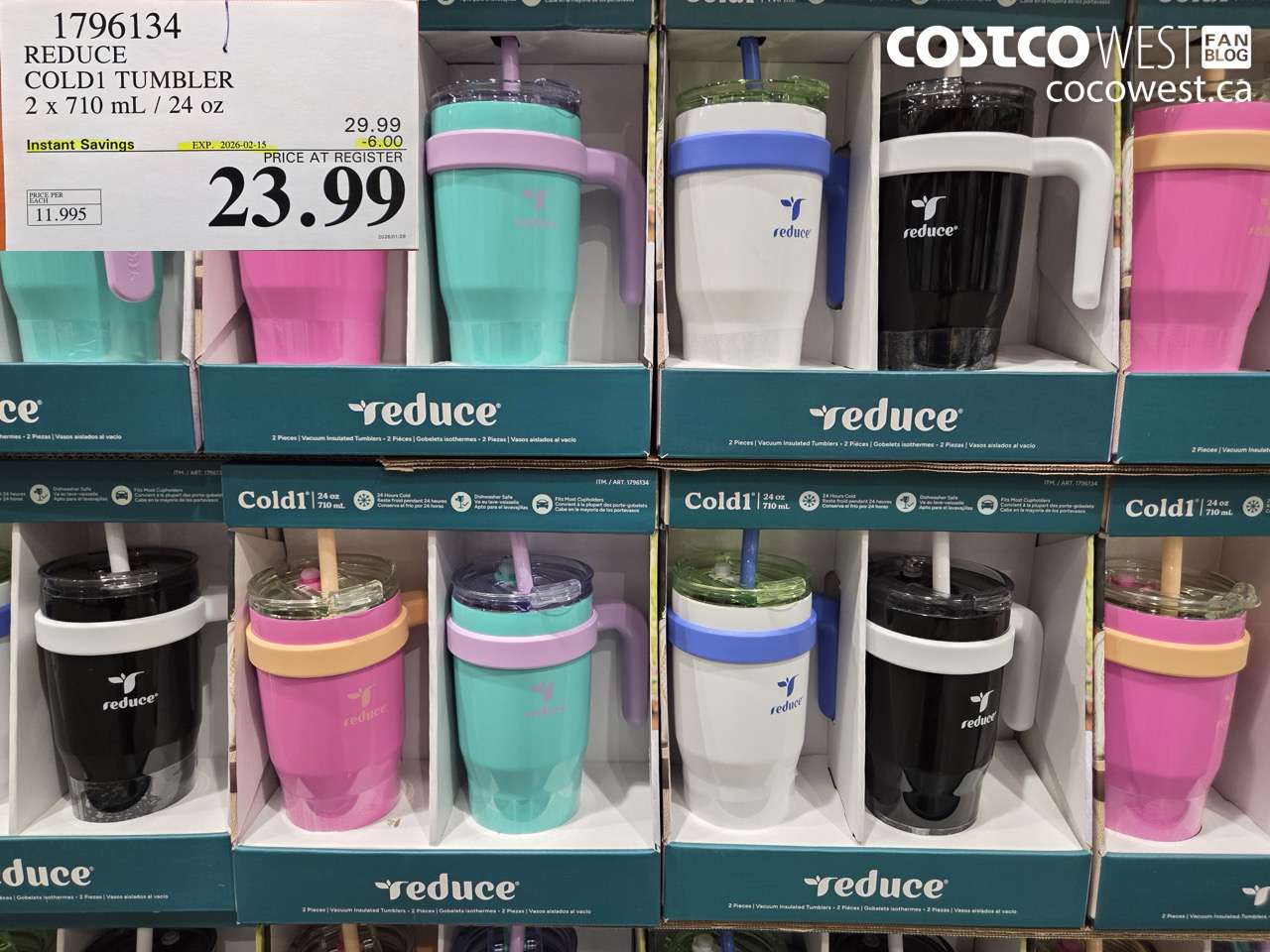 1796134 REDUCE COLD1 TUMBLER 2 x 710 mL / 24 oz ($6.00 INSTANT SAVINGS EXPIRES ON 2026-02-15) $23.99
