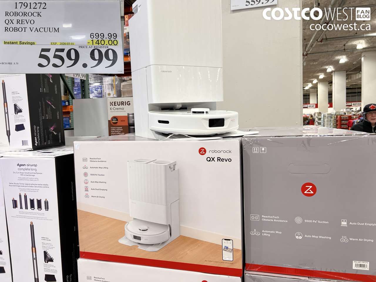 1791272 ROBOROCK QX REVO ROBOT VACUUM ($140.00 INSTANT SAVINGS EXPIRES ON 2026-03-01) $559.99