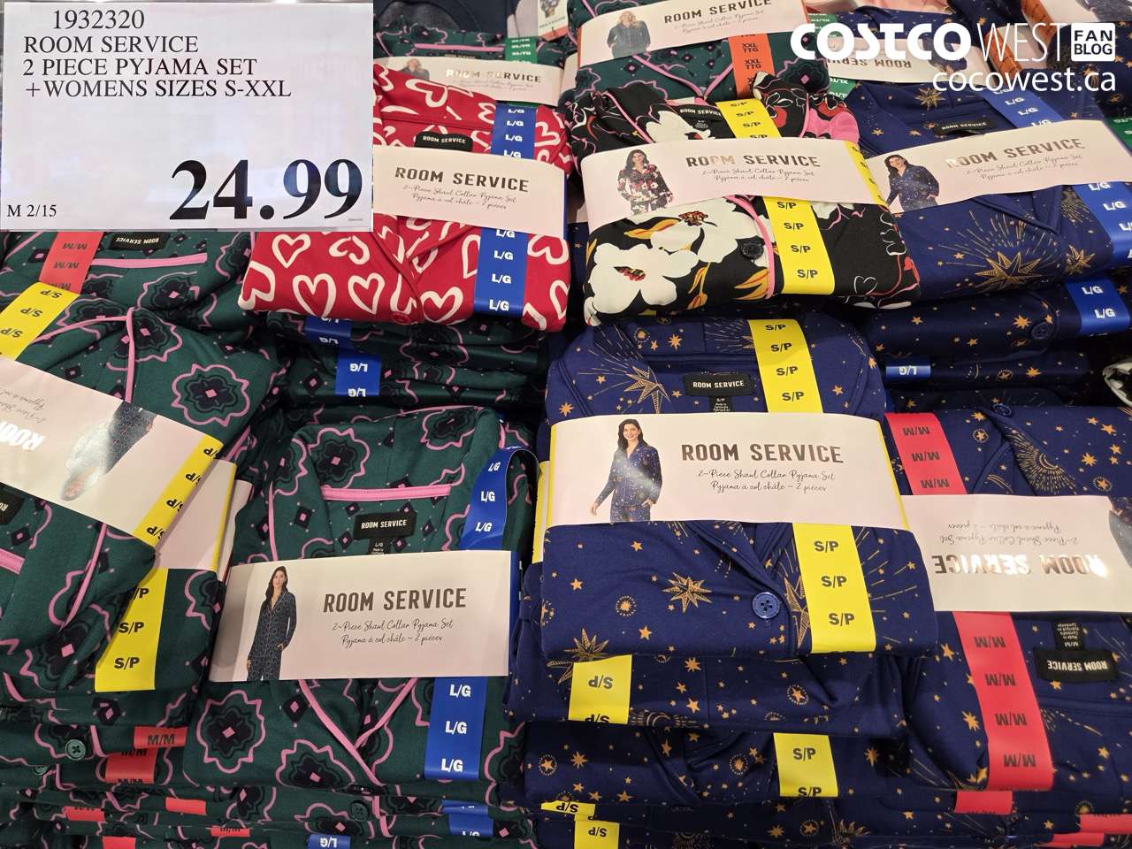 1932320 ROOM SERVICE 2 PIECE PYJAMA SET + WOMENS SIZES S-XXL $24.99