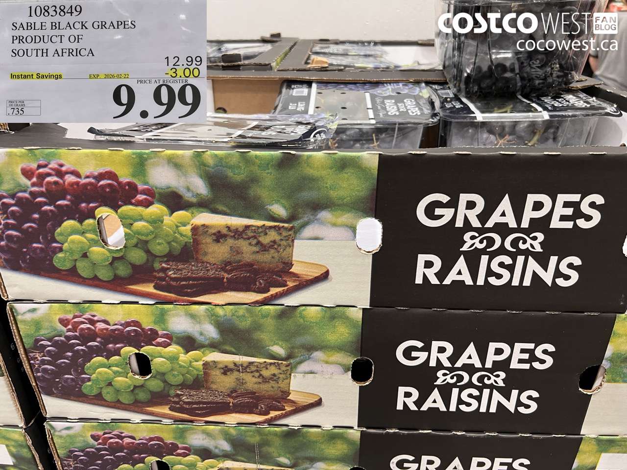 1083849 SABLE BLACK GRAPES PRODUCT OF SOUTH AFRICA ($3.00 INSTANT SAVINGS EXPIRES ON 2026-02-22) $9.99