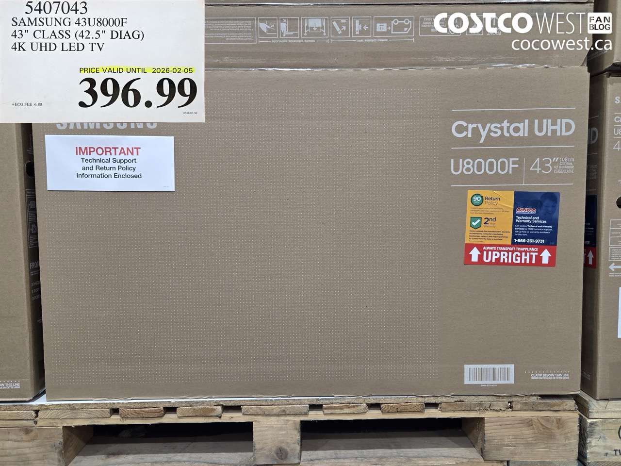 5407043 SAMSUNG 43U8000F 43