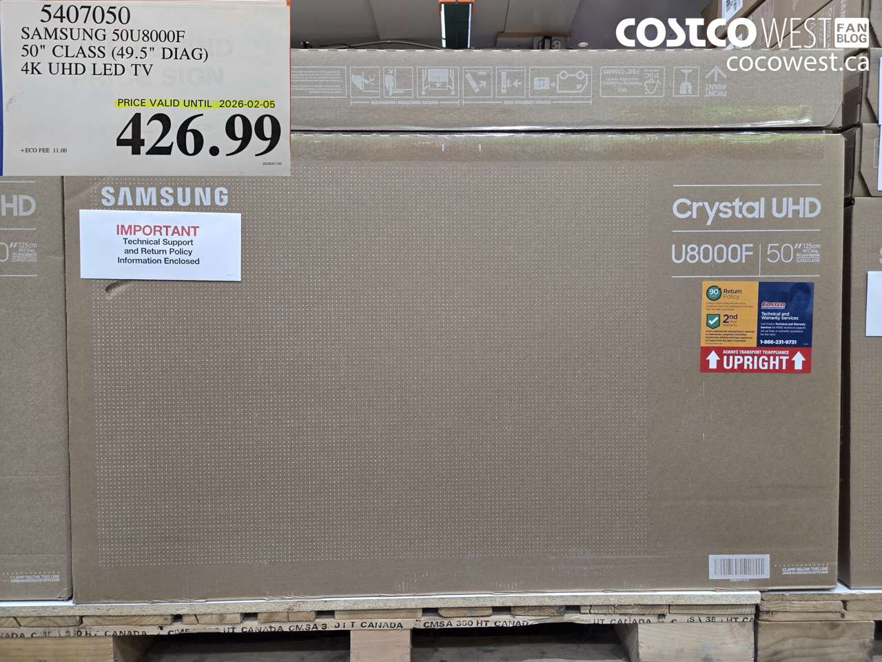 5407050 SAMSUNG 50U8000F 50