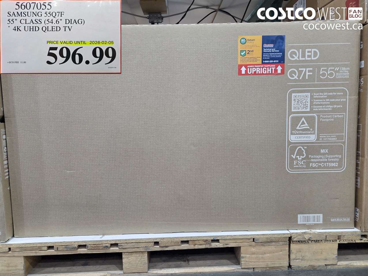 5607055 SAMSUNG 55Q7F 55