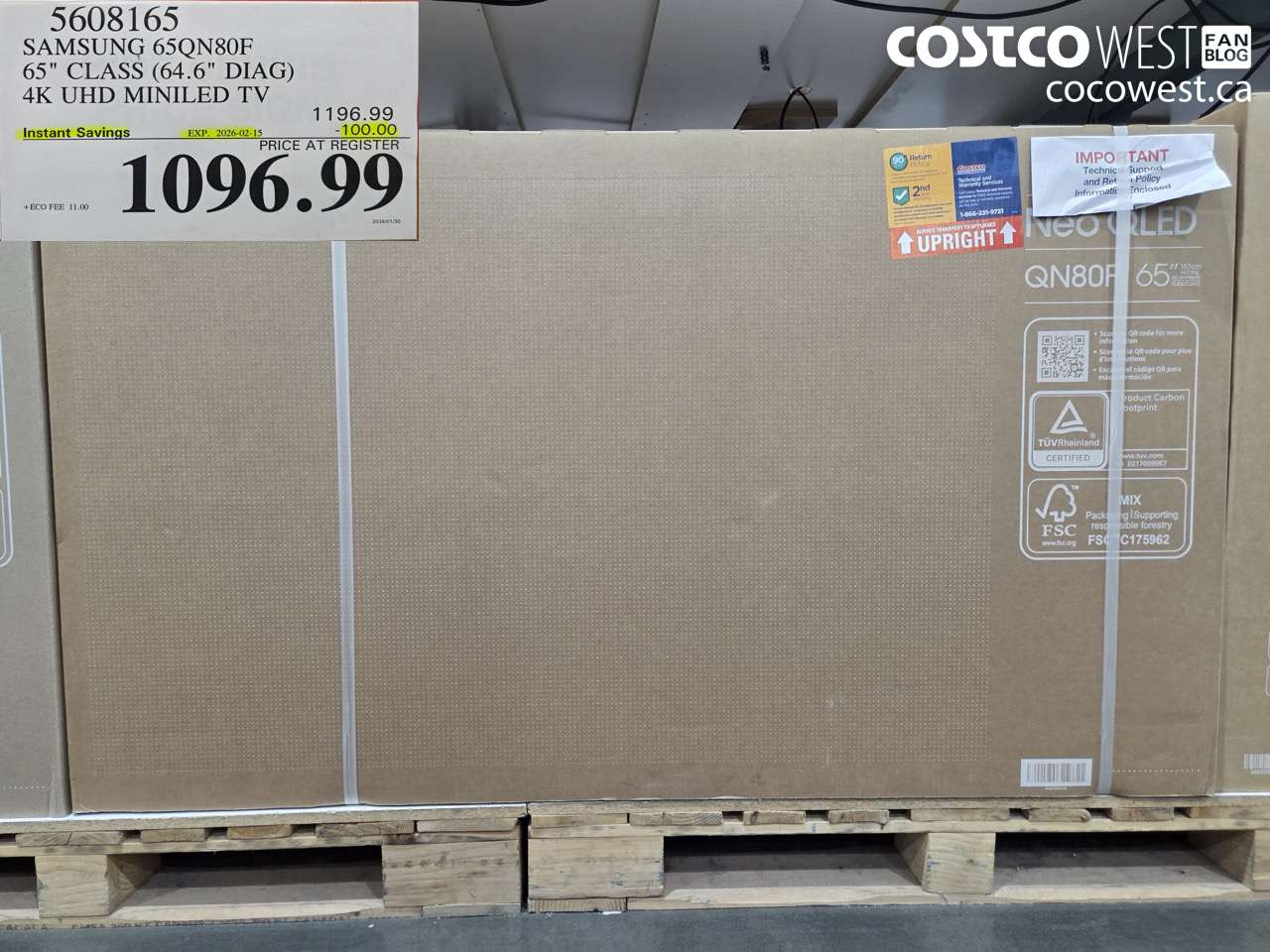 5608165 SAMSUNG 65QN80F 65