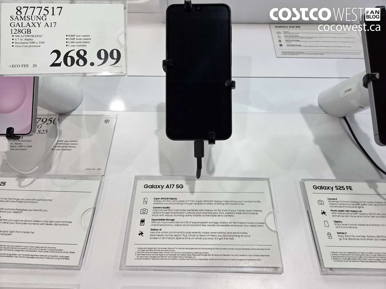 8777517 SAMSUNG GALAXY A17 128GB $268.99