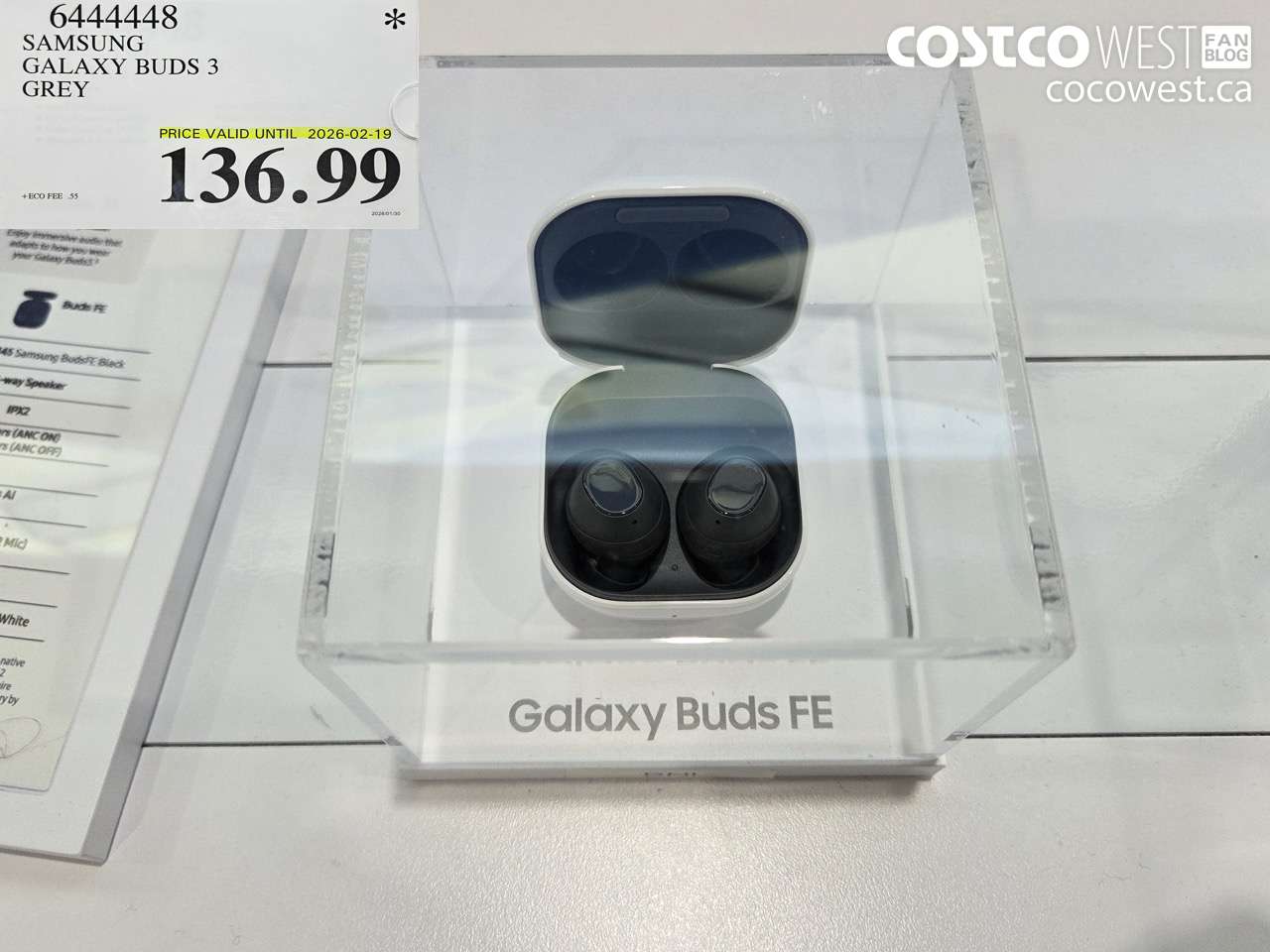 6444448 SAMSUNG GALAXY BUDS 3 GREY (EXPIRES ON 2026-02-19) $136.99
