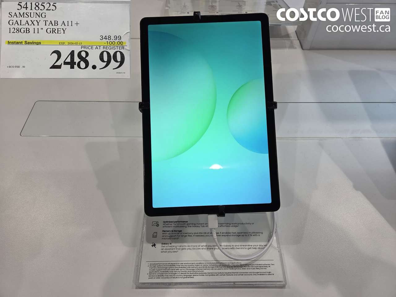 5418525 SAMSUNG GALAXY TAB A11+ 128GB 11\