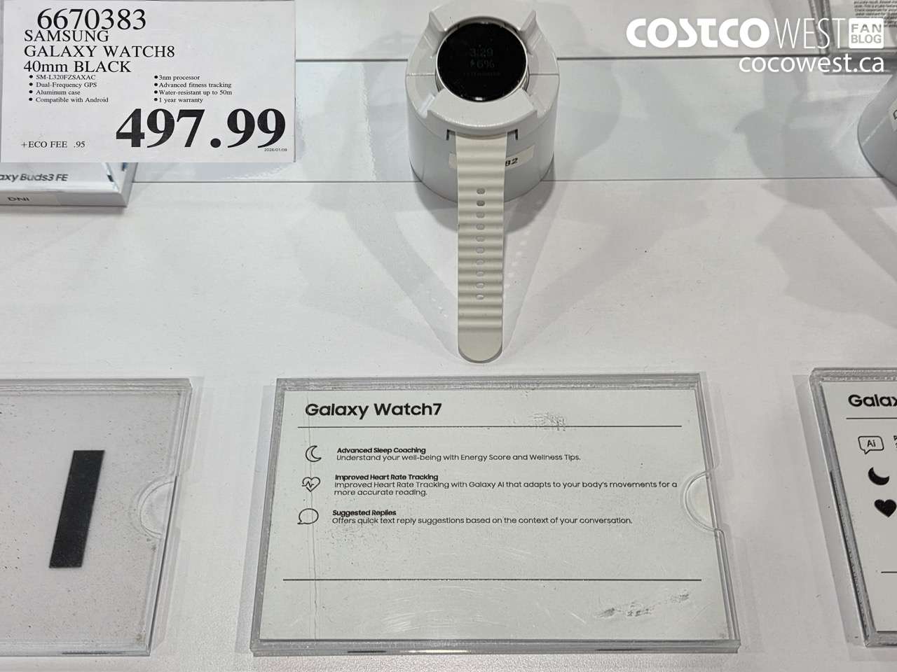 6670383 SAMSUNG GALAXY WATCH8 40MM BLACK $497.99