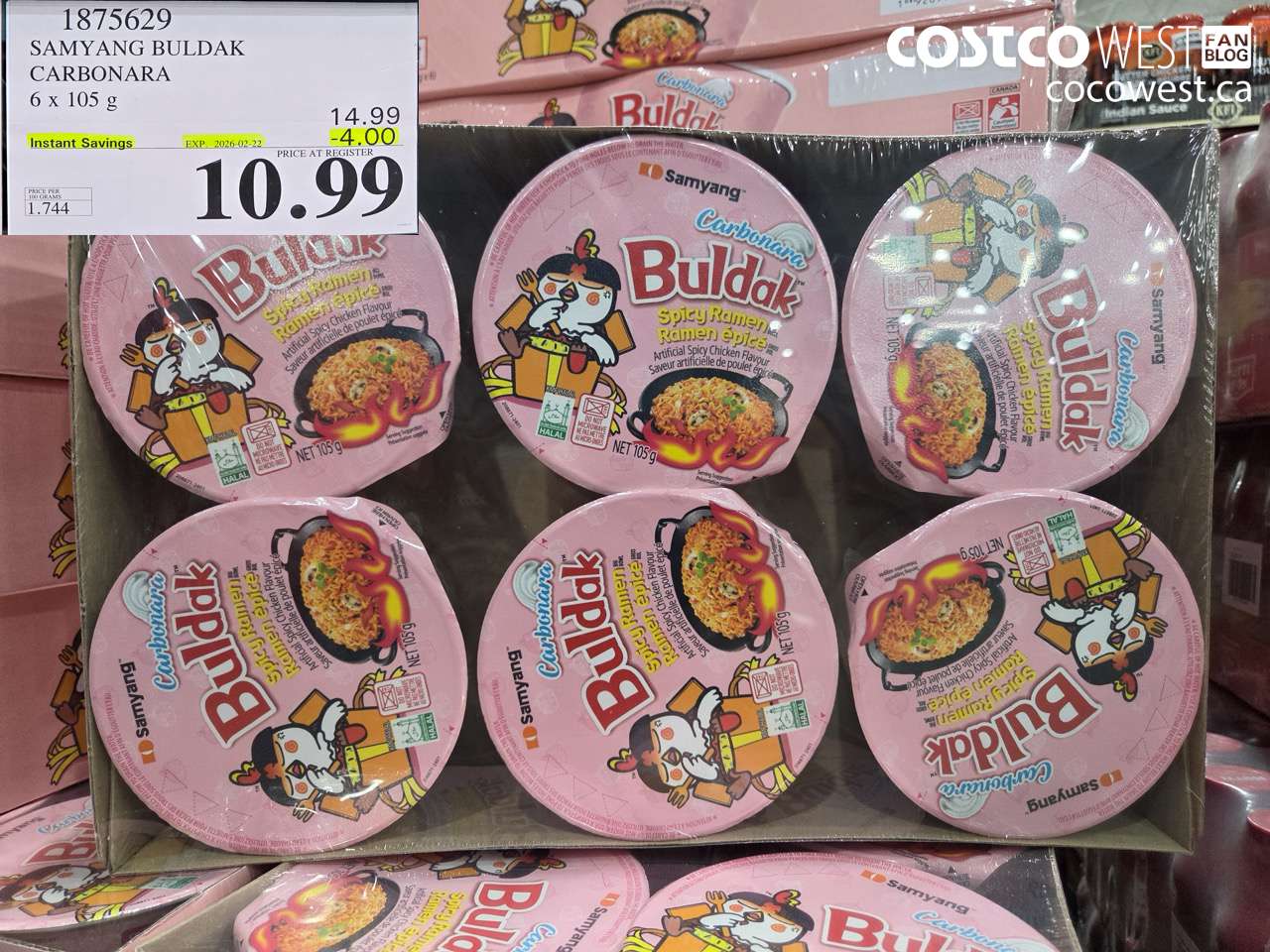1875629 SAMYANG BULDAK CARBONARA ($4.00 INSTANT SAVINGS EXPIRES ON 2026-02-22) $10.99