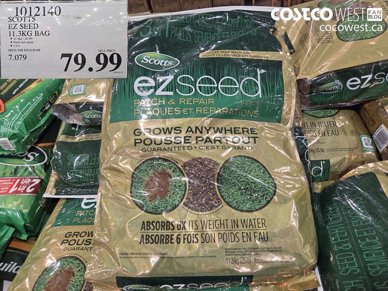 1012140 SCOTTS EZ SEED 11.3KG BAG $79.99