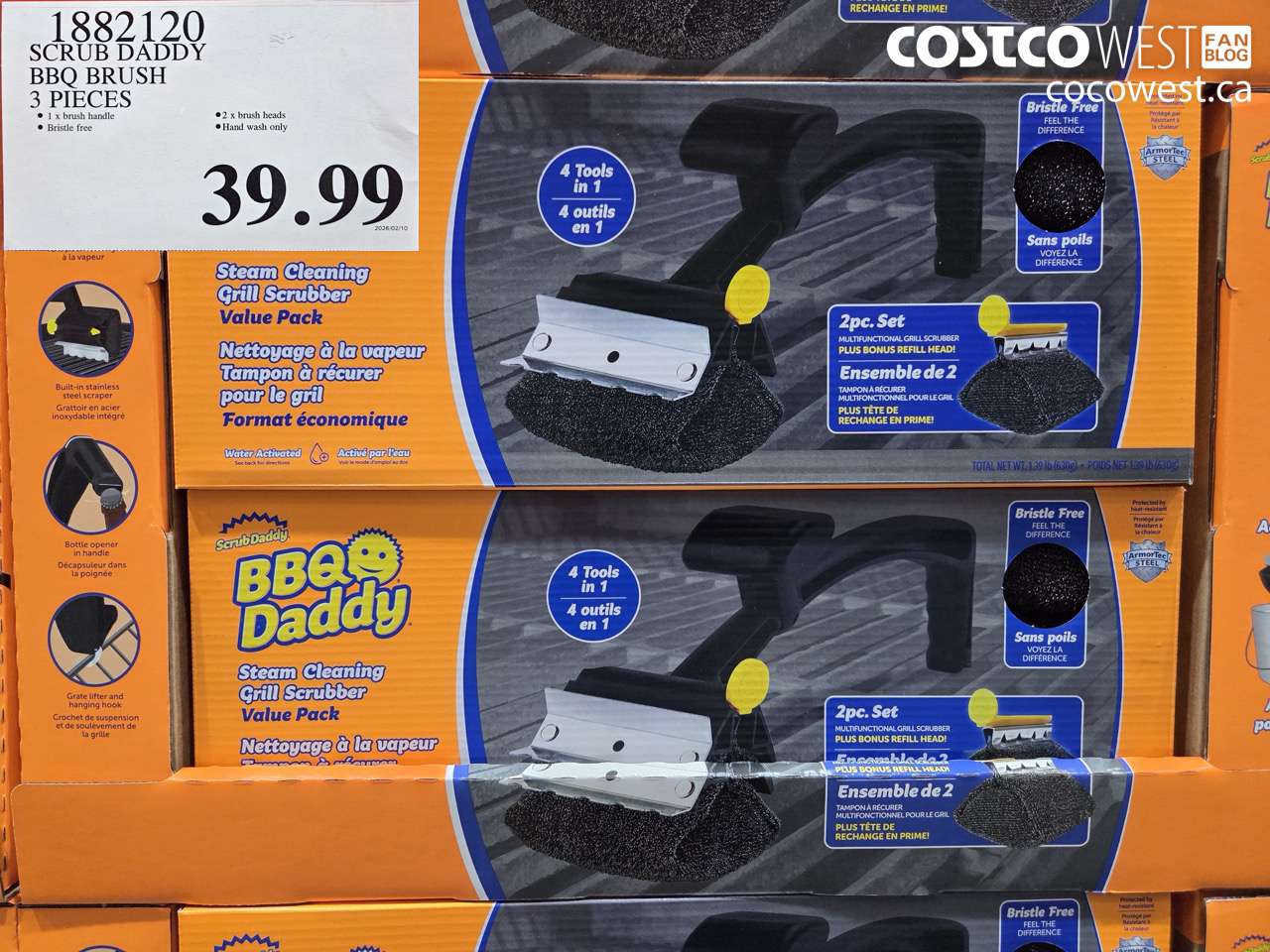 1882120 SCRUB DADDY BBQ BRUSH 3 PIECES $39.99