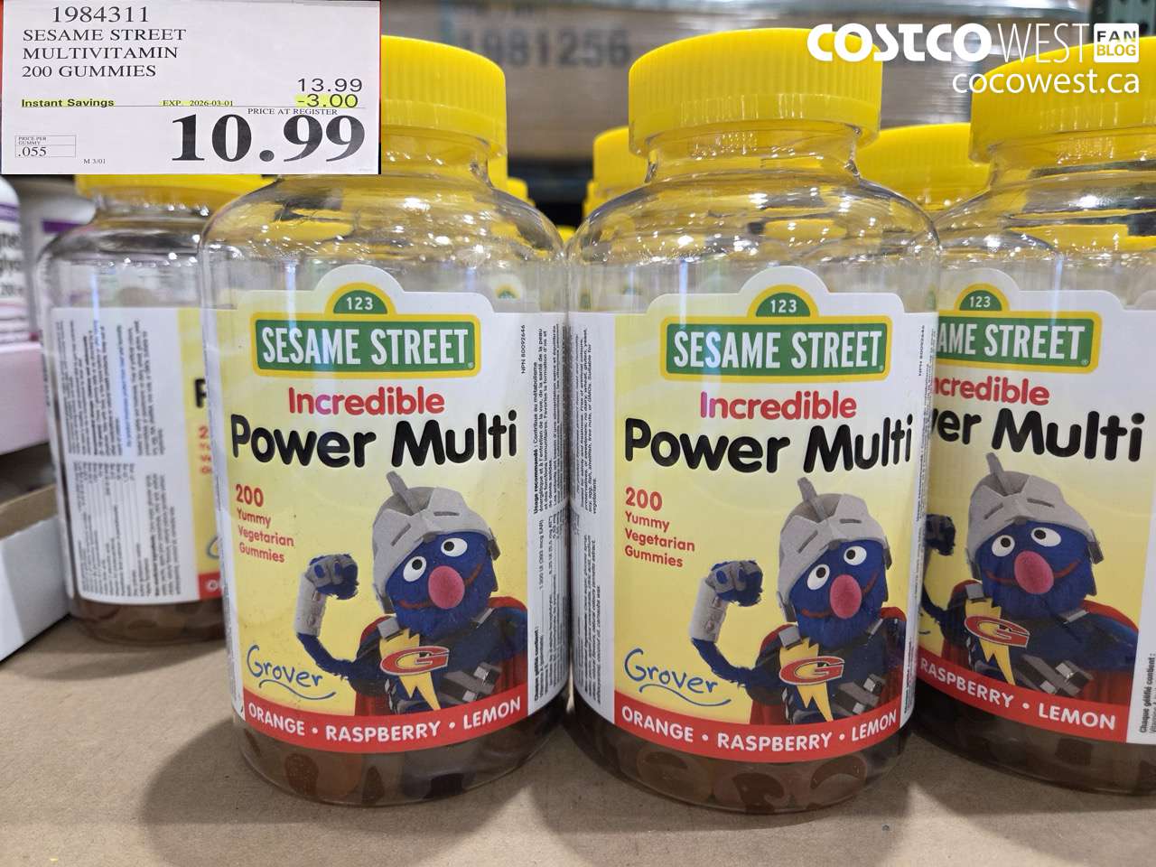 1984311 SESAME STREET MULTIVITAMIN 200 GUMMIES ($3.00 INSTANT SAVINGS EXPIRES ON 2026-03-01) $10.99