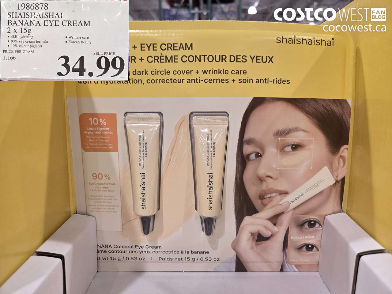 1986878 SHAISHHAISHAI BANANA EYE CREAM 2 X 15G $34.99