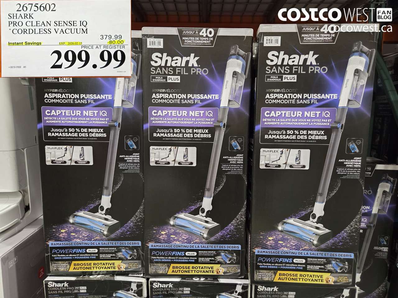 2675602 SHARK PRO CLEAN SENSE IQ CORDLESS VACUUM ($80.00 INSTANT SAVINGS EXPIRES ON 2026-02-15) $299.99