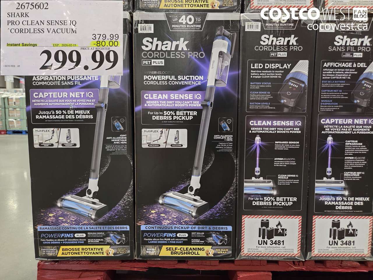 2675602 SHARK PRO CLEAN SENSE IQ CORDLESS VACUUM ($80.00 INSTANT SAVINGS EXPIRES ON 2026-02-15) $299.99