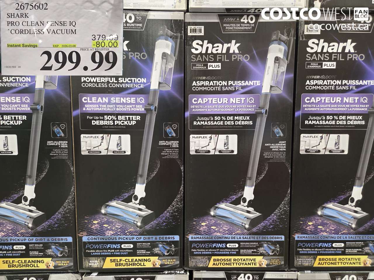2675602 SHARK PRO CLEAN SENSE IQ CORDLESS VACUUM ($80.00 INSTANT SAVINGS EXPIRES ON 2026-03-08) $299.99